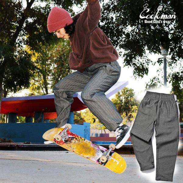 COOKMAN（クックマン） Chef Pants Semiwide Herringbone Denim Light