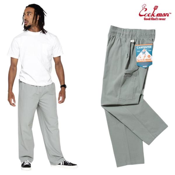 COOKMAN クックマン Carpenter's Pants Canvas Still Water カーペンターズ パンツ グレイッシュ スティルウォーター ロング 231-61841
