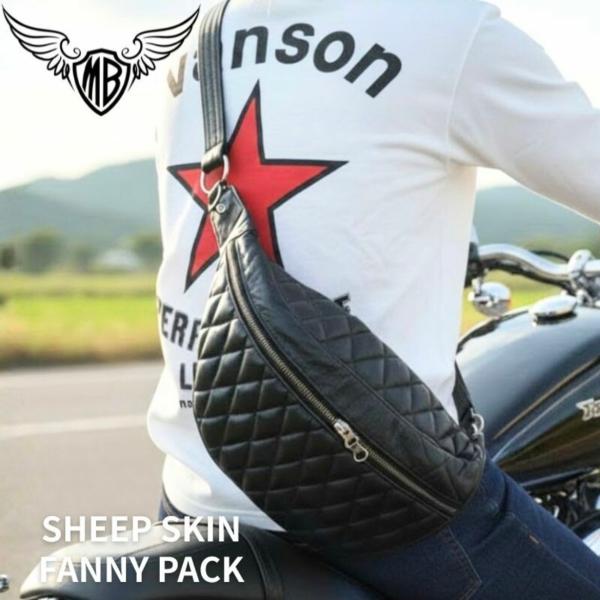 MOTOBLUEZ モトブルーズオリジナル シープスキンレザーファニーパック