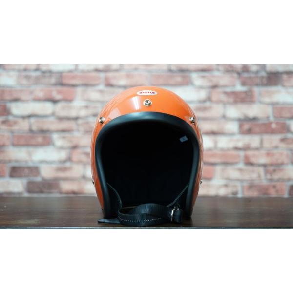 希少!限定!OCEAN BEETLE LAC エイジング塗装 オレンジ L 別注 オーシャンビートル OCEAN BEETLE LAC ジェットヘルメット オレンジ