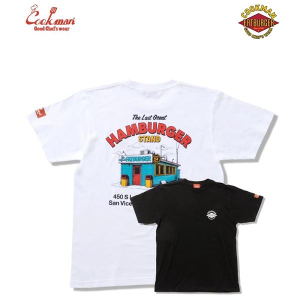 COOKMAN｜クックマン Tシャツ FATBURGER First Location（ユニセックス） ファットバーガー　半袖　2カラー │ホワイト or ブラック│