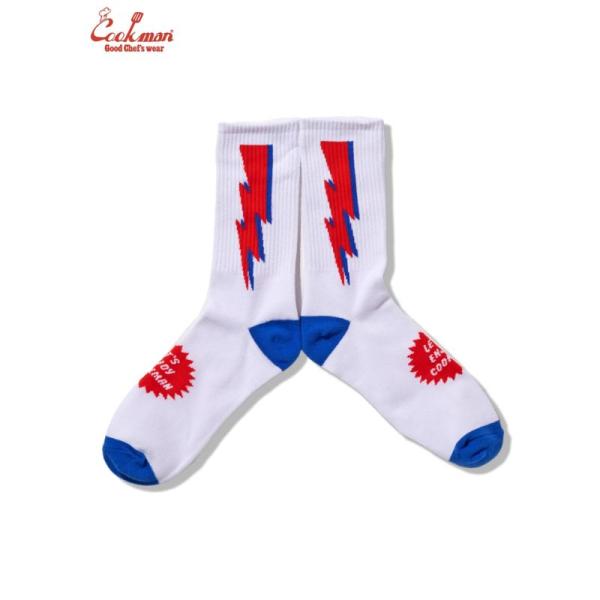 COOKMAN/クックマン　ソックス 　靴下　 Rib Crew Socks　『Lightning White』ライトニング　ホワイト