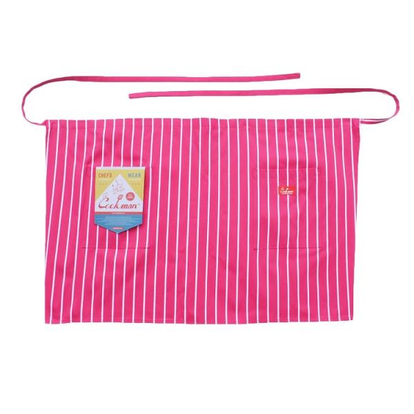 COOKMAN/クックマン　ウエストエプロン Waist Apron Stripe Stripe Pink（ユニセックス）ストライプ　ピンク