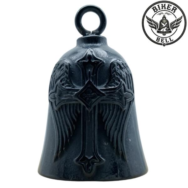 【送料無料！】バイカーベル Winged Cross BLACK｜お守り・魔除け・バイカー・グレムリンベル・ガーディアンベル