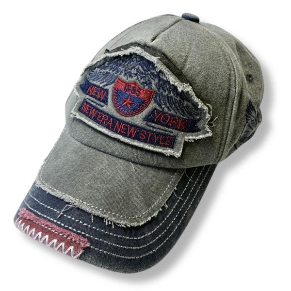 【送料無料】NEW YORK CAP ニューヨーク ロゴ キャップ 帽子│ グレー│サイズ：フリー（NY-CAP）