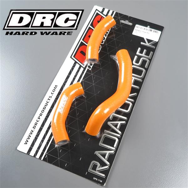 ◇KTM 450SX-F/450XC-F '16-'18 DRC シリコン ラジエターホースキット オレンジ 展示品 (D47-01-879)