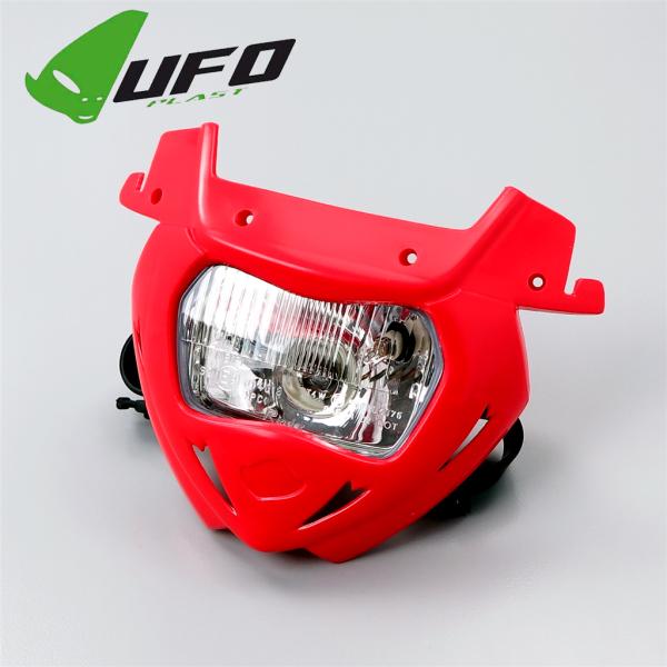 ライト、アロワ ◇展示品 汎用 UFO パンサーヘッドライト用 ロアヘッドライト レッド