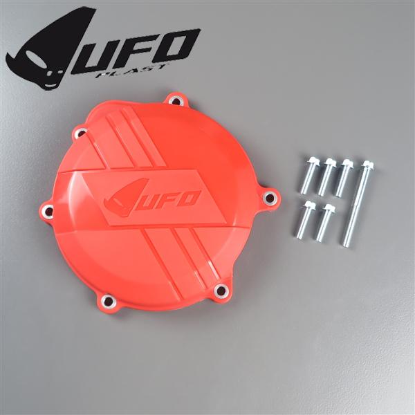 ◇CRF250R/'10-'17 UFO クラッチカバープロテクター レッド 展示品 (UF-2400)