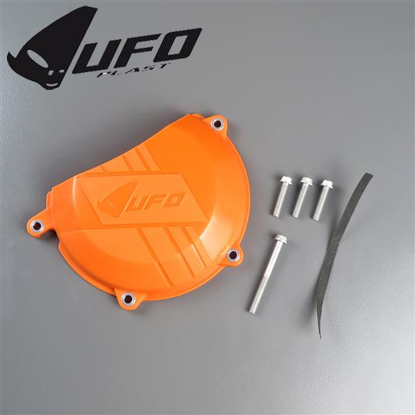 ◇KTM 450SXF/'13-'15 450EXC/'13-'15 UFO クラッチカバープロテクター オレンジ 展示品 (UF-2410)
