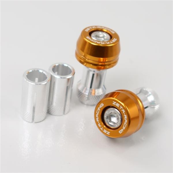 ◇展示品 ZETA ハンドルバーエンドプラグ ユニバーサル Sサイズ/ゴールド (ZS48-1004)