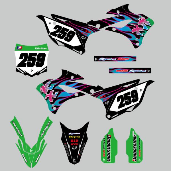 セミオーダー グラフィックデカール フルキット カワサキ KX85 KX112