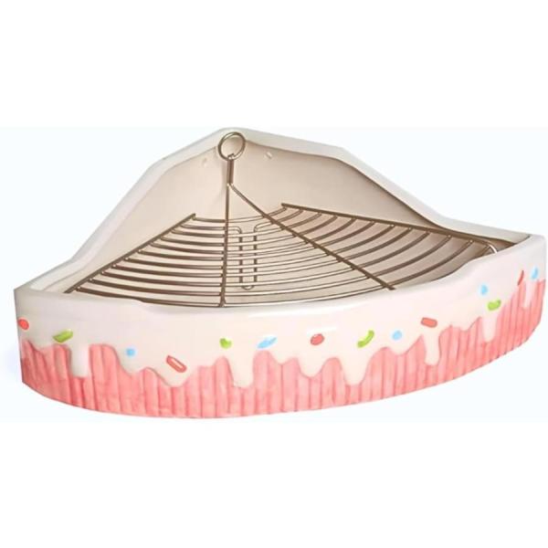 小動物用 陶器のトイレ 三角形 清潔 うさぎ チンチラ モルモット 実用なタイプ