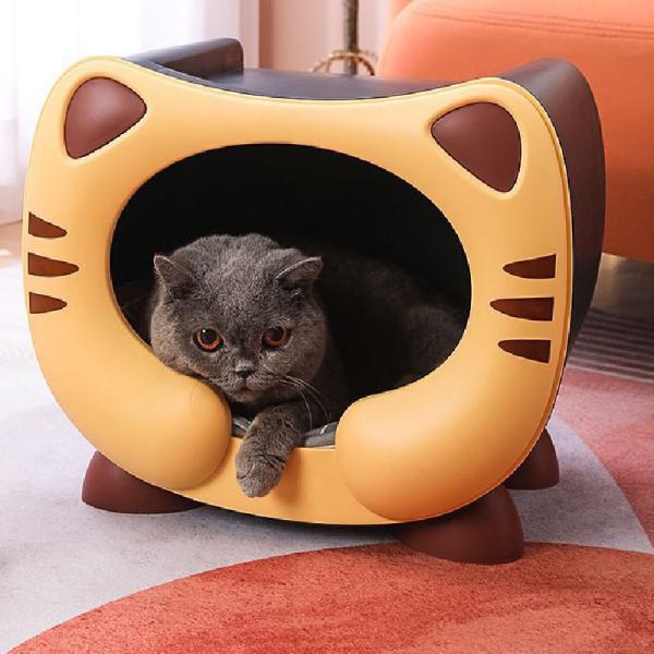 適用対象：猫や小型犬、ウサギなどにも適しています。猫ハウスや犬小屋でも使用可能。半密閉デザインなので、風が強いとき、雨が降るとき、雪が降るとき、猫は猫の小屋に避難できます。天気が良い日には、猫も猫の小屋の上で日光浴をすることができます。中で...