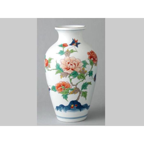 香蘭社桃絵花瓶