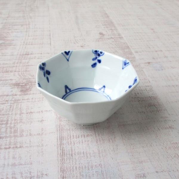 有田焼 皓洋窯 食器 小鉢 ボウル 染付 剣先小花 リム八角中付 おしゃれ