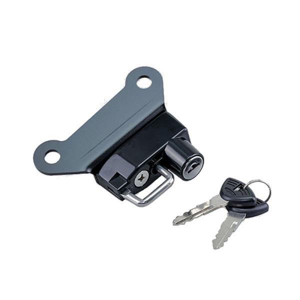 適合車種：SUZUKIGSX-8S/8R 【8BL-EM1AA】2023y-●便利アイテムのヘルメットロックシリーズにGSX-8S/8R用が登場！純正オプションのバッグガードの装着も考慮し、同時装着が可能。左側タンデムステップブラケットに装...