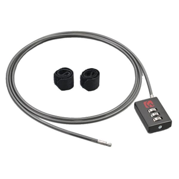 適合車種：汎用ヘルメットやバッグのイタズラ防止に。ヘンリービギンズバッグのファスナー穴に挿入できます。ダイヤルは「0〜9」の数字3桁で任意に設定可能。●ワイヤー先端径：3.1mm●ワイヤー長：1300mm●本体：H38×W25×D9.5(m...