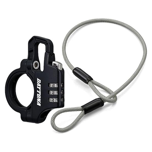 適合車種：汎用品幅12mm（取り付け必要幅13mm）のスリムなヘルメットロック。ロック部は縦方向にスライドするので、コントロールスイッチ横など左右のスペースがない狭いすきまでも取り付けできます。フック部もスリムでヘルメットのDリングを引っか...