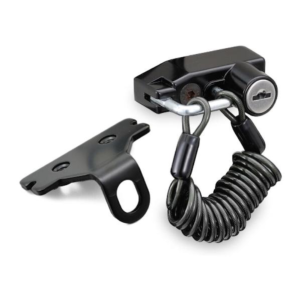 適合車種：汎用M10ミラー用ヘルメットをミラーに掛ける人のためのヘルメットホルダー※装着例の一部の画像には当社取り扱い商品でない物が含まれております。あらかじめご了承ください。・この商品は盗難やイタズラを抑制するものであり、完全に盗難防止を...