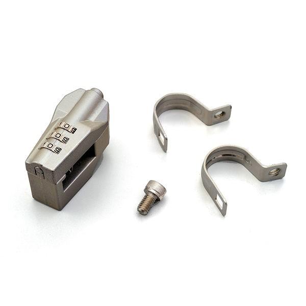 ヘルメットロックホルダーを追加したいが、カギを増やしたくない方にオススメ。ハンドルクランプはφ22.2/φ25.4mmハンドル用の2種類付属し、開口部は左右90°に開口するため多くの車種に対応します。本体はダイヤルを回転させやすいように左右...