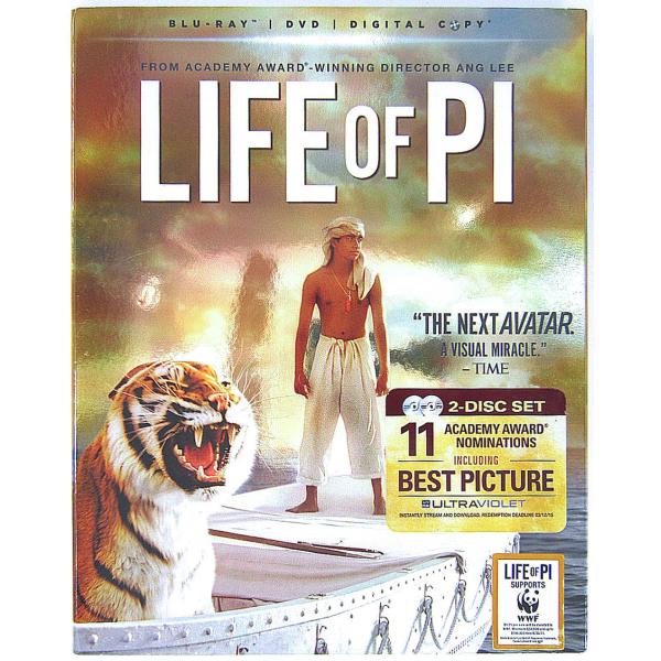 輸入盤Blu-ray+DVDの2枚組、スリーブケース付き／(邦題：ライフ・オブ・パイ トラと漂流した227日）DVDディスクに再生に問題のない程度のキズあり、Blu-rayディスクにもわずかにキズあり／紙スリーブケースに傷みあり、収納に問題...