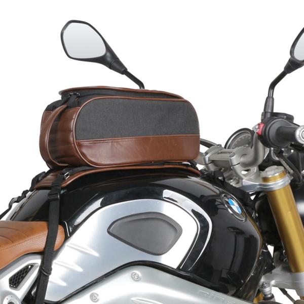 スタンダードモーターサイクルレザー　ウエストポーチ　タンクバッグ　茶芯 motoparts_17369459
