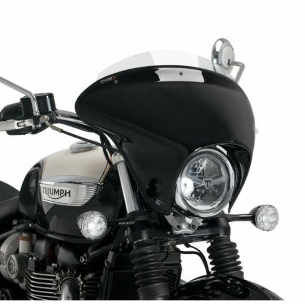 PUIG スポーツスクリーン Batwing グロスブラックフェアリング/クリア TRIUMPH ボンネビル スピードマスター