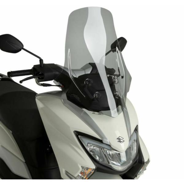PUIG ツーリングスクリーン V-Techライン スモーク SUZUKI バーグマン