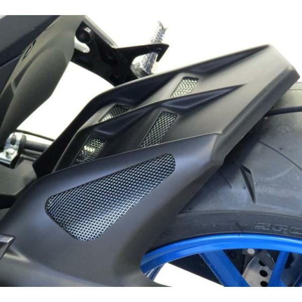 パワーブロンズ　リアインナーフェンダー　マットブラック／シルバーメッシュ motoparts_301-s121-670