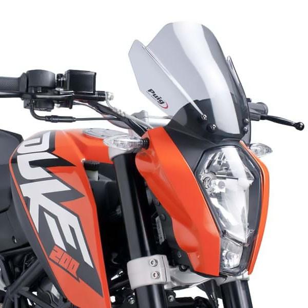 Puig プーチ　フロントスクリーン　KTM 125duke 200duke プーチ(Puig) スポーツスクリーン スモーク 125/200/390 Duke 6275H