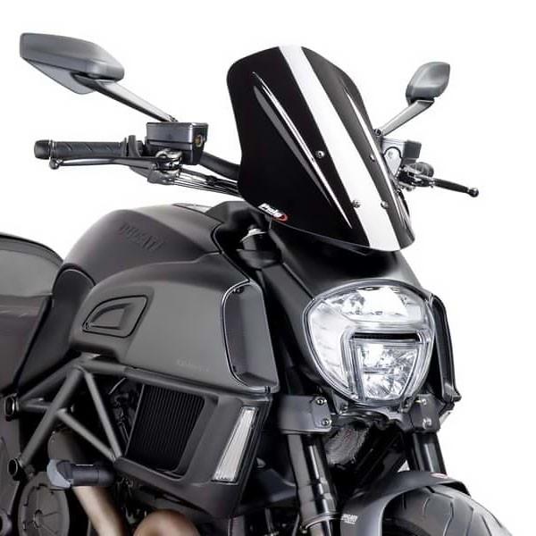 ducati diavel 1200 前期　プーチ スクリーン プーチ(Puig) ツーリングスクリーン ブラック DUCATI ディアベル
