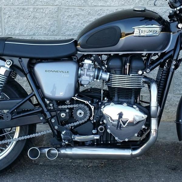 レア トライアンフ ボンネビル T100 空冷 オプション スポーツマフラー motoparts_bonac2in1ftrususs