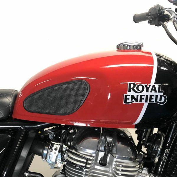 Royal Enfield メテオ350/クラシック350/ハンター350/ヒマラヤ/スクラム/インターセプター/コンチネンタルGT/スーパーメテオ ニーパッド 格子柄 ブラック