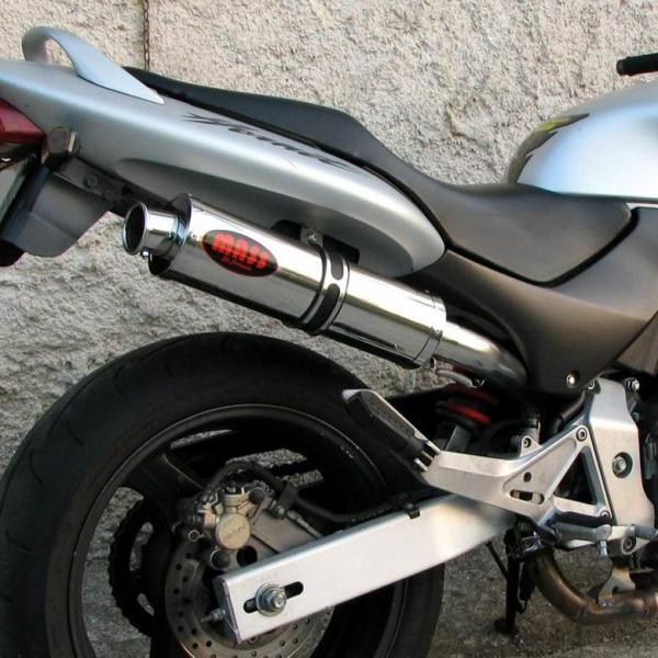 ホンダHONDAホーネット600用ヤマモトツインマフラー ホーネット600 98-04 GP1 ステンレス スリップオンマフラー MASS