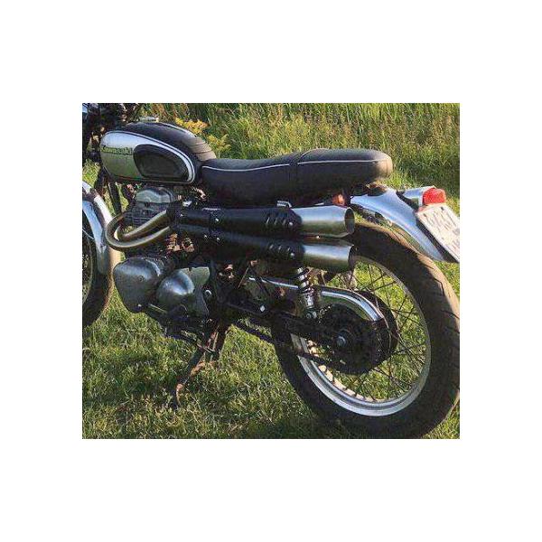 W650 スクランブラー アップマフラー フルエキ オメガレーサー