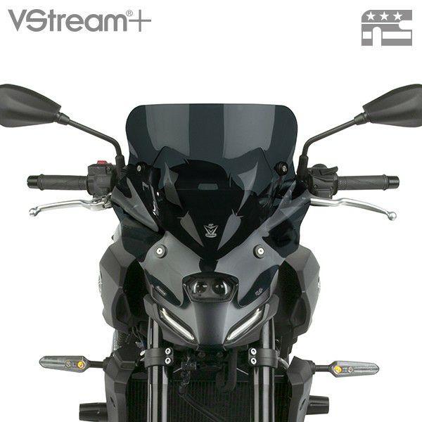 ヤマハ MT-07 25- VStream+ ショート スクリーン ウインドシールド ダークスモーク NationalCycle