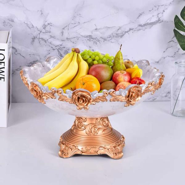 高級感果物皿 盛り皿 お菓子皿、フルーツプレート、花柄豪華〜果物カゴ