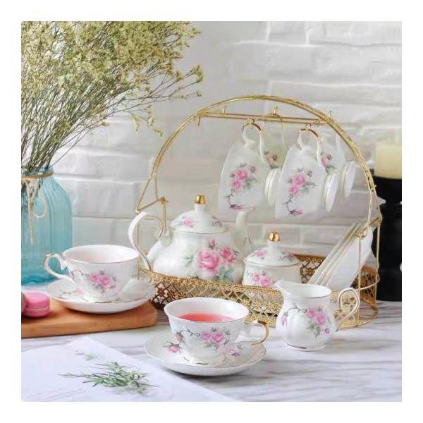 Zsolnay 花柄　カップ&ソーサー　4客セット ティー・コーヒーカップセット カップ＆ソーサー6客セット ．花柄