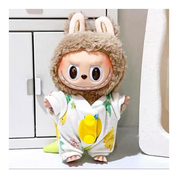 パジャマ ワンピースlabubuラブブぬいぐるみ服17cm着せ替え