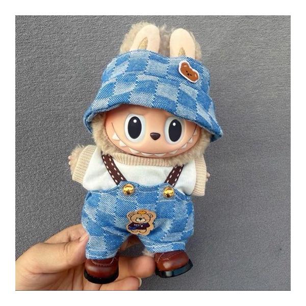 新品3点セット labubuラブブぬいぐるみ服17cm着せ替え着ぐる : 夢