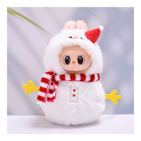 ⟡裏地付き⟡ 着ぐるみ ぬい服 寒がり雪だるま 白×赤 motor-addiction_r25070958