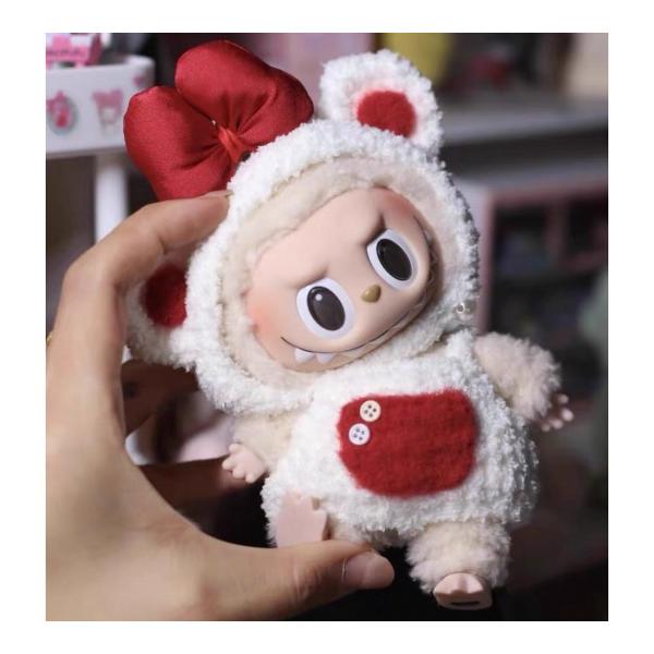 【ribbon】はぴぬい 着せ替え　りすR & りすK 帽子　2種 ぬいぐるみ 衣装 全4種類選べる 服 ぬい ラブブ Labubu 着せ替え