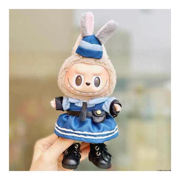 新品3点セット labubuラブブぬいぐるみ服17cm着せ替え着ぐるみ