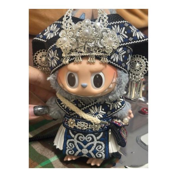 新品3点セット可愛いlabubuラブブぬいぐるみ服17cm着せ替え