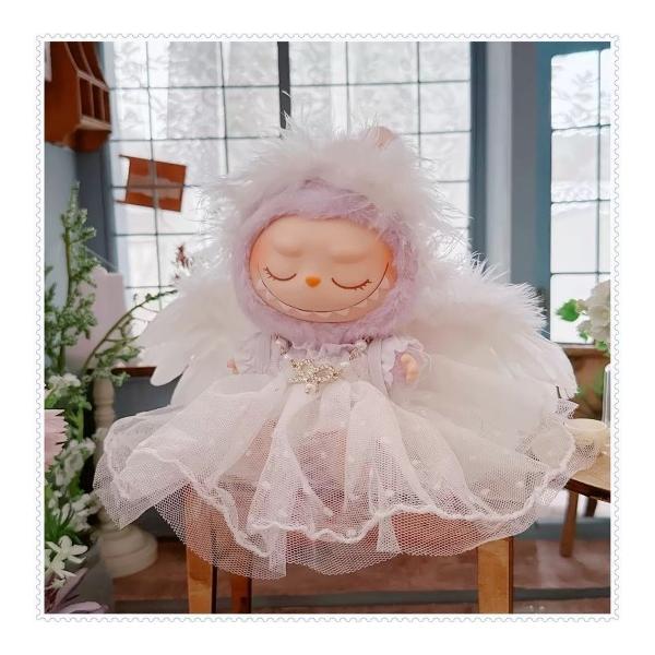 新品5点セット天使labubuラブブぬいぐるみ服17cm着せ替え着ぐるみ : 夢