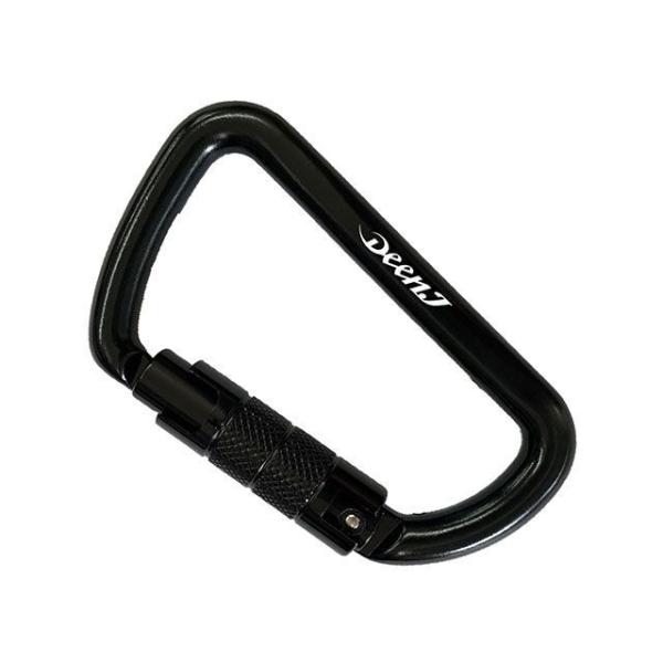 DEEN J カラビナ ツイストロック 耐荷重400kg（ブラック） DEEN J
