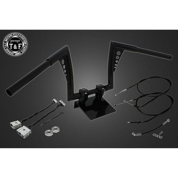 ガレージT&F レブル250 レブル250 2020-2024年 ABS搭載モデル 極太バットマンハンドル 10インチ＆ワイヤーセット（ブラック） …