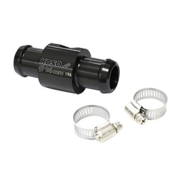 コーソー 汎用 水冷ジョイント（14mm） 1/8 センサーなし（ブラック） メーカー在庫あり KOSO