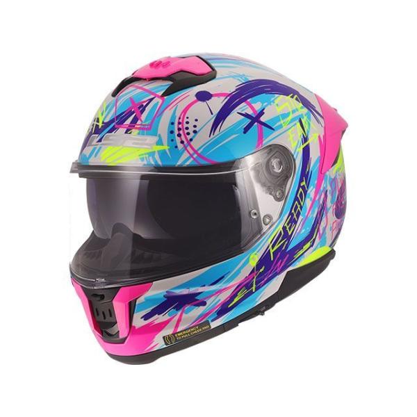 エルエスツーヘルメット STREAM II（ホワイトパープル） サイズ XXL メーカー在庫あり LS2 HELMETS