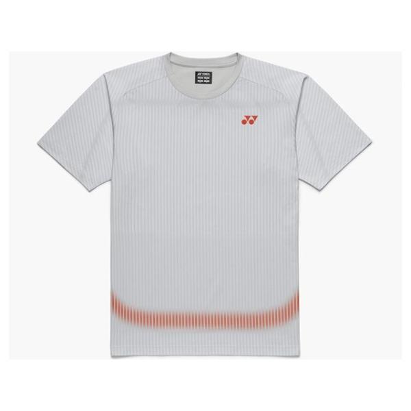 YONEX スポーツシャツ グレー/赤 YONEX（ヨネックス） 16844 ユニドライTシャツ（シルバーグレー